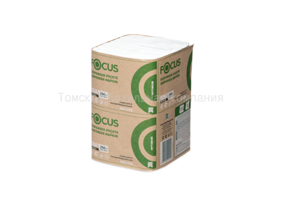 Салфетки белые для диспенсера FOCUS Optimum 18*24 см, 1 слой, 250 листов / 5051792